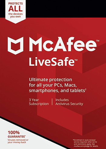 McAfee Livesafe 2020 Unlimited Devices 3 Year Digital Code Global, mmorc.vip