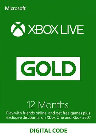 Xbox Live 12 Months Gold Subscription Card Global